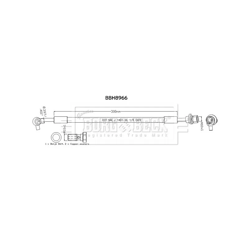 Flexible de frein BORG & BECK BBH8966