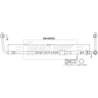 Flexible de frein BORG & BECK BBH8980