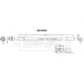Flexible de frein BORG & BECK BBH8982