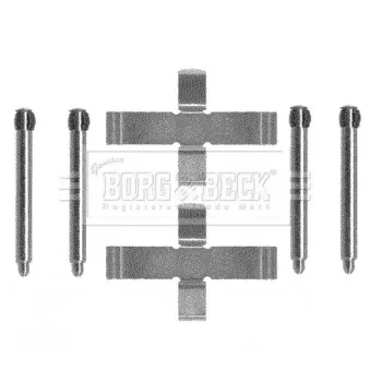 Kit d'accessoires, plaquette de frein à disque BORG & BECK BBK1090