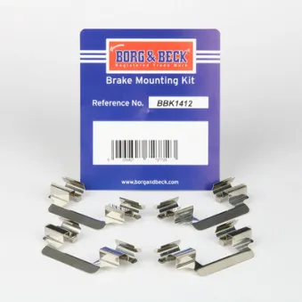 Kit d'accessoires, plaquette de frein à disque BORG & BECK BBK1412