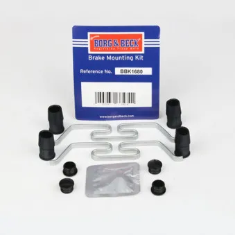 Kit d'accessoires, plaquette de frein à disque BORG & BECK BBK1680