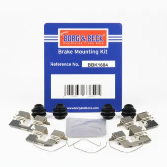 Kit d'accessoires, plaquette de frein à disque BORG & BECK BBK1684