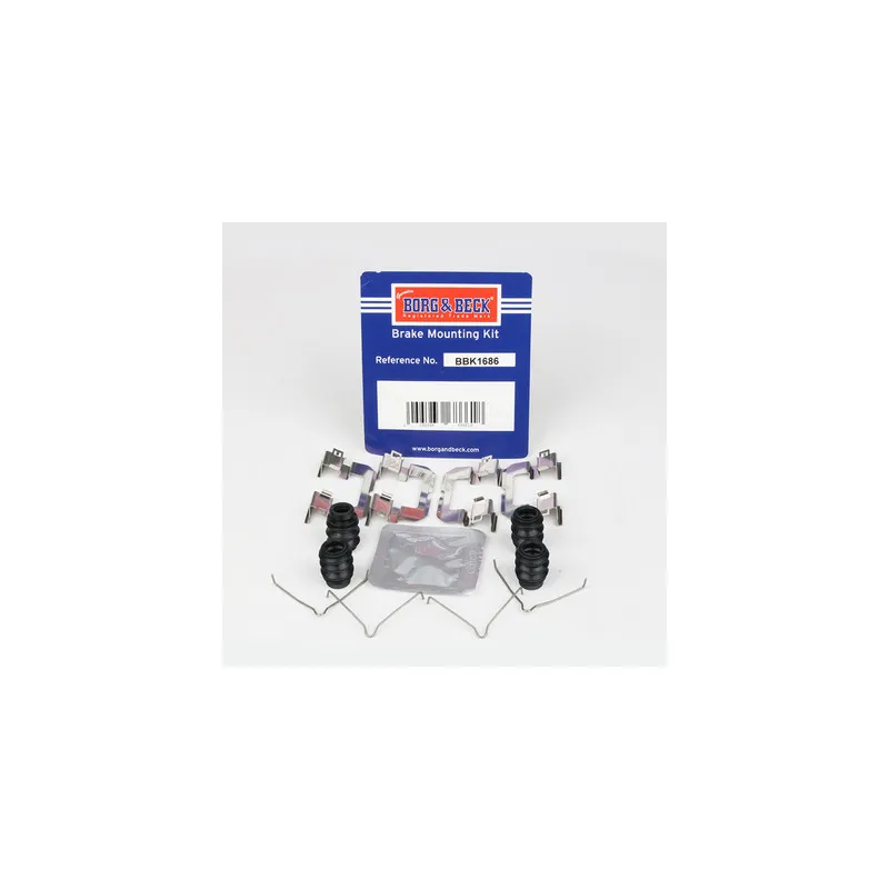 Kit d'accessoires, plaquette de frein à disque BORG & BECK BBK1686