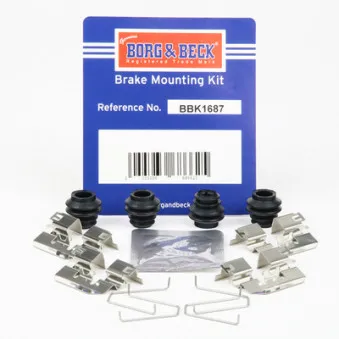 Kit d'accessoires, plaquette de frein à disque BORG & BECK BBK1687