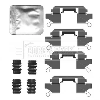 Kit d'accessoires, plaquette de frein à disque BORG & BECK BBK1691