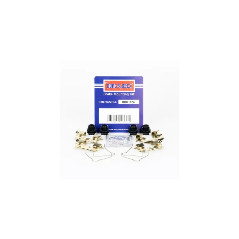 Kit d'accessoires, plaquette de frein à disque BORG & BECK BBK1706
