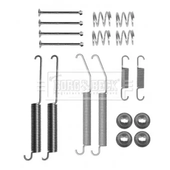 Kit d'accessoires, plaquette de frein à disque BORG & BECK BBK6231