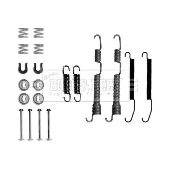 Kit d'accessoires, plaquette de frein à disque BORG & BECK BBK6246
