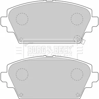 Jeu de 4 plaquettes de frein avant BORG & BECK BBP1652