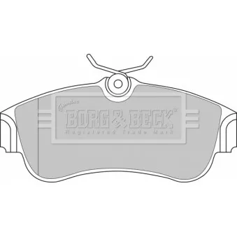Jeu de 4 plaquettes de frein avant BORG & BECK BBP1760