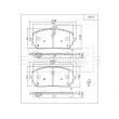 Jeu de 4 plaquettes de frein avant BORG & BECK BBP2816 - Visuel 2