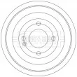 Tambour de frein BORG & BECK BBR7288 - Visuel 1