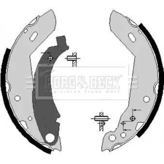 Jeu de mâchoires de frein BORG & BECK BBS6140