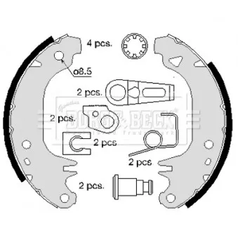 Jeu de mâchoires de frein BORG & BECK BBS6242