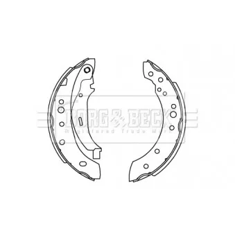 Jeu de mâchoires de frein BORG & BECK BBS6529