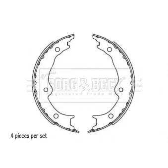 Jeu de mâchoires de frein, frein de stationnement BORG & BECK BBS6534