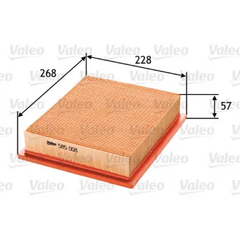 Filtre à air VALEO 585008