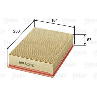 Filtre à air VALEO 585016