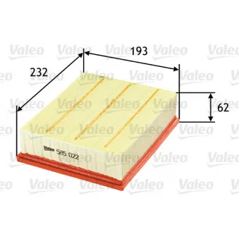 Filtre à air VALEO 585022