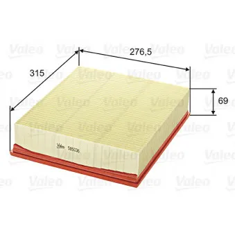 Filtre à air VALEO 585036
