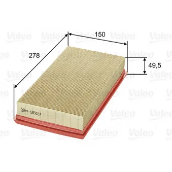 Filtre à air VALEO 585037