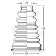 Joint-soufflet, arbre de commande BORG & BECK BCB2163R - Visuel 1