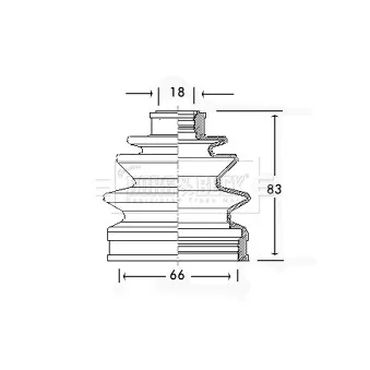 Joint-soufflet, arbre de commande BORG & BECK BCB2243