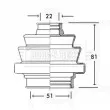 Joint-soufflet, arbre de commande BORG & BECK BCB2270 - Visuel 1