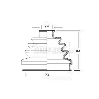 Joint-soufflet, arbre de commande BORG & BECK BCB2278