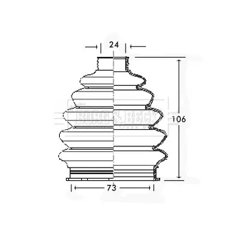 Joint-soufflet, arbre de commande BORG & BECK BCB2328