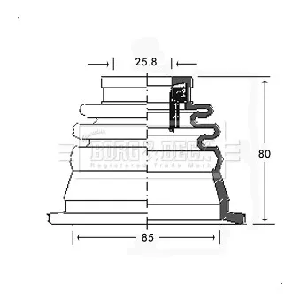 Joint-soufflet, arbre de commande BORG & BECK BCB2541