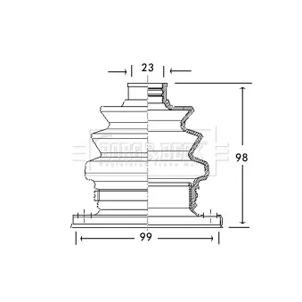 Joint-soufflet, arbre de commande BORG & BECK BCB2766
