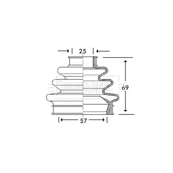 Joint-soufflet, arbre de commande BORG & BECK BCB2774
