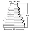 Joint-soufflet, arbre de commande BORG & BECK BCB2811 - Visuel 2