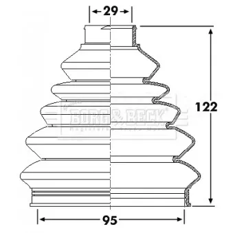 Joint-soufflet, arbre de commande BORG & BECK BCB6139