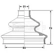 Joint-soufflet, arbre de commande BORG & BECK BCB6176 - Visuel 1