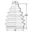 Joint-soufflet, arbre de commande BORG & BECK BCB6232 - Visuel 2