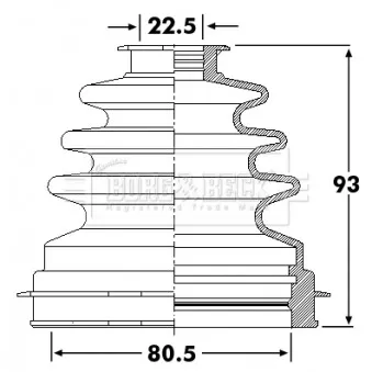 Joint-soufflet, arbre de commande BORG & BECK BCB6260