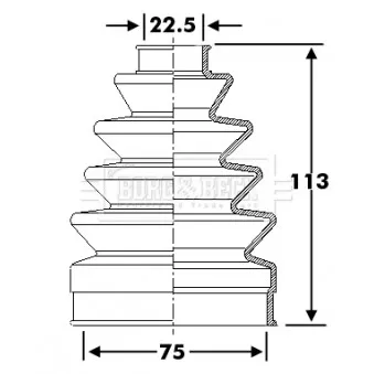 Joint-soufflet, arbre de commande BORG & BECK BCB6275