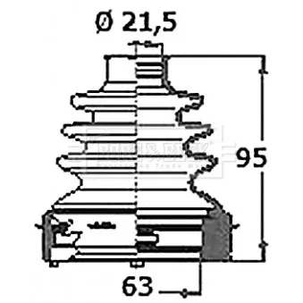 Joint-soufflet, arbre de commande BORG & BECK BCB6335