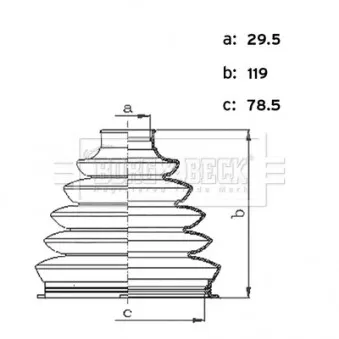 Joint-soufflet, arbre de commande BORG & BECK BCB6443