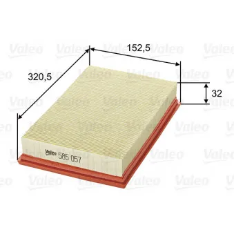Filtre à air VALEO 585057