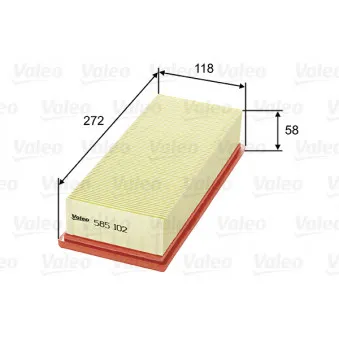 Filtre à air VALEO 585102