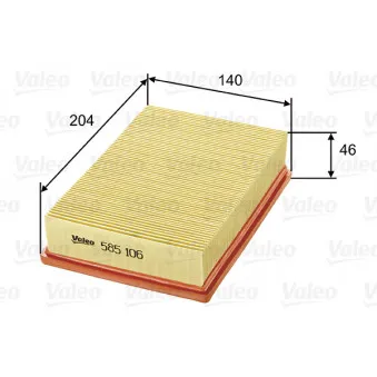 Filtre à air VALEO 585106