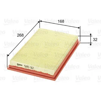 Filtre à air VALEO 585112
