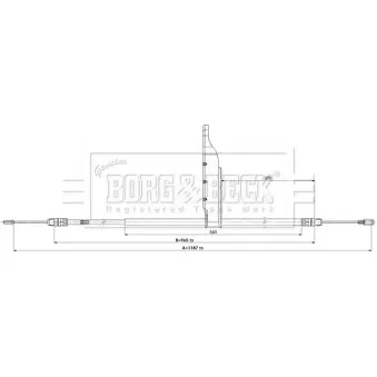 Tirette à câble, frein de stationnement BORG & BECK BKB3900