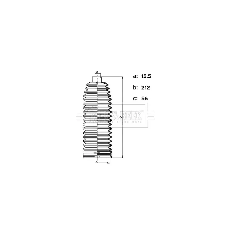 Jeu de joints-soufflets, direction BORG & BECK BSG3495