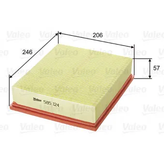 Filtre à air VALEO 585124