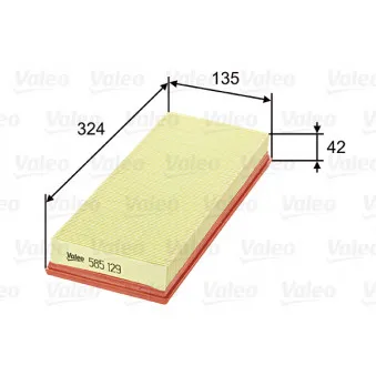 Filtre à air VALEO 585129